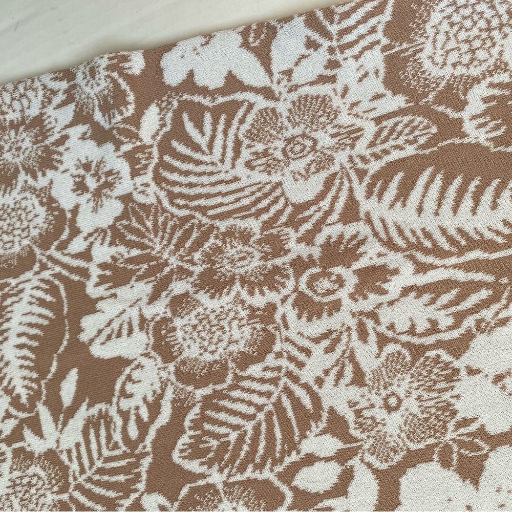 Tommy Bahama Knit Dress XL Brown White Floral Print Excellent Condition - Picture 7 of 8